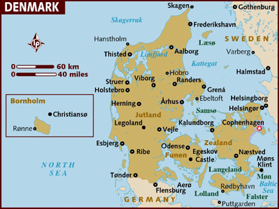 Map of Denmark