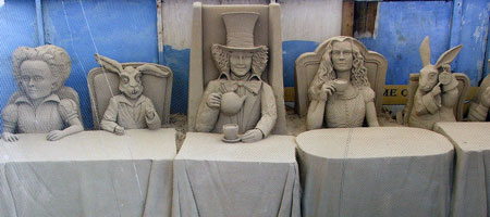 Weymouth beach sand sculpture