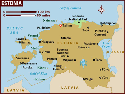 Map of Estonia