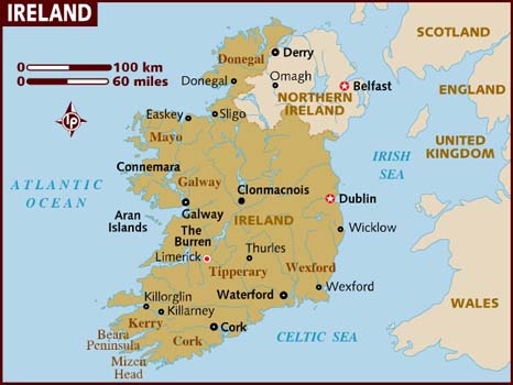 Map of Ireland