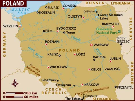 Map of Poland