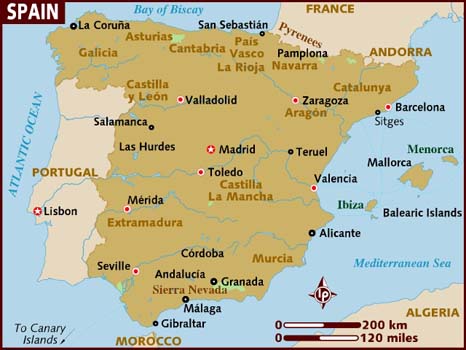 Map of Spain