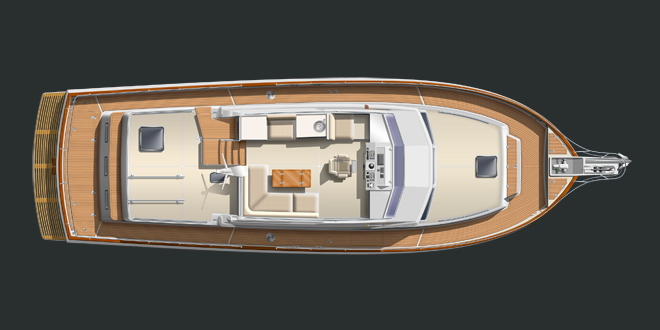 Grand Banks 47 Heritage CL flybridge layout